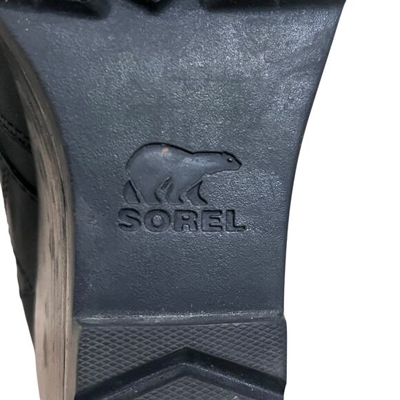 Sorel Women’s After Hours Black Leather Ankle Bootie Wedge Boots~Sz US 9 - Picture 9 of 11